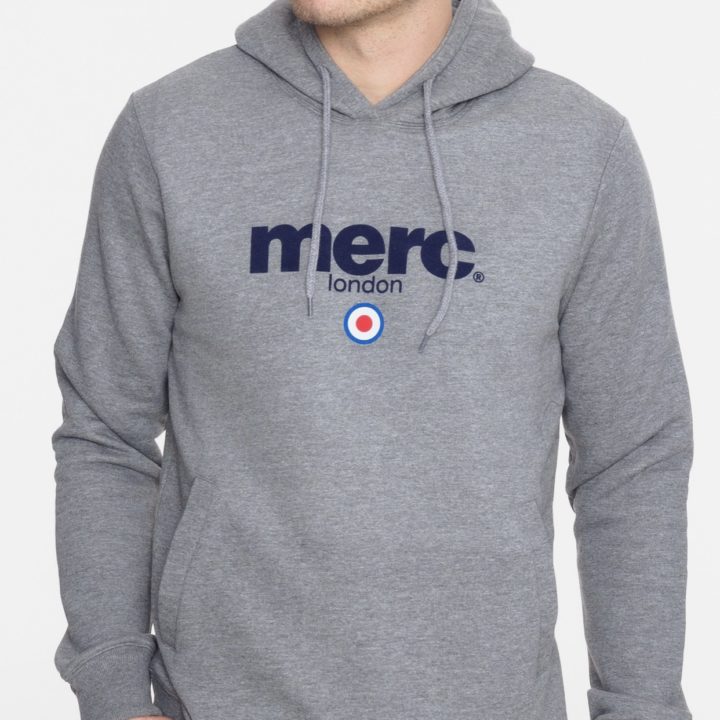 6055_Merc Pill Sweatshirt Hoodie mit Logo in Grau