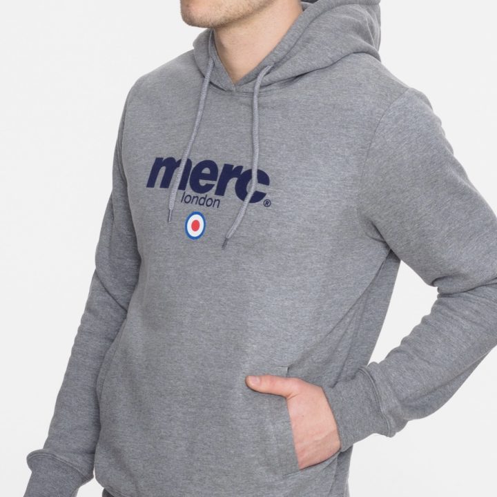 6055_Merc Pill Sweatshirt Hoodie mit Logo in Grau