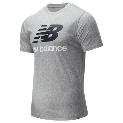 New Balance Stacked Logo Tee grey