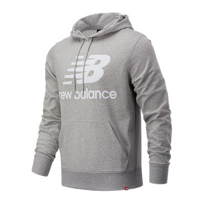 New Balance Stacked Logo Hoodie Grey