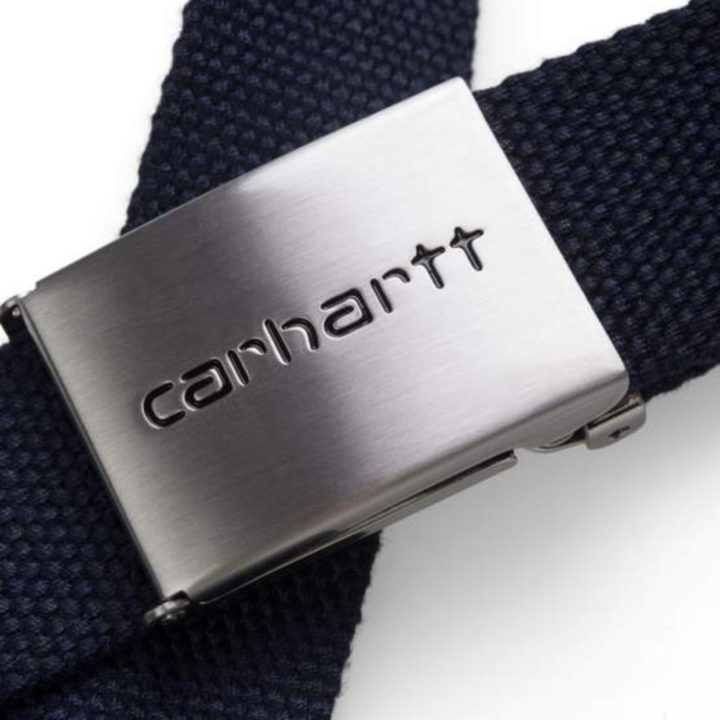Carhartt WIP Clip Belt Chrome Dark Navy