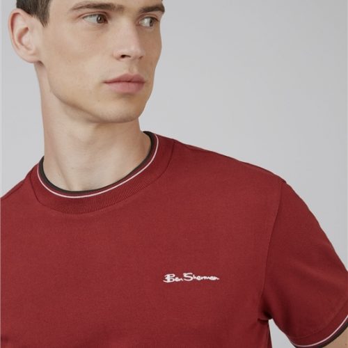 Ben Sherman Pique T-Shirt Red