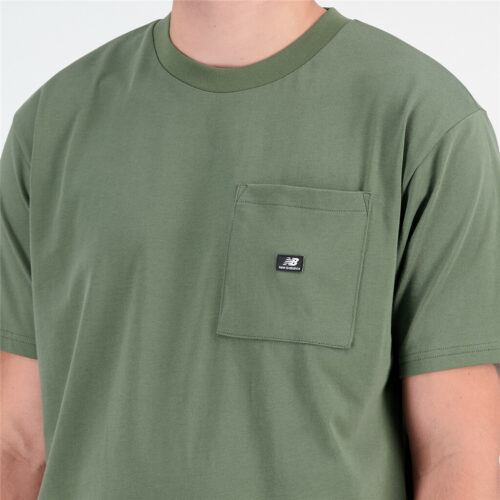 New Balance Essentials Reimagined Pocket T-Shirt Deep Olive