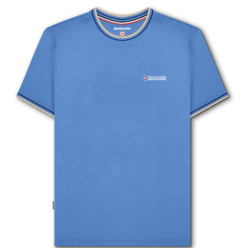 Lambretta Tipped Pique T-Shirt Vallarta Blue
