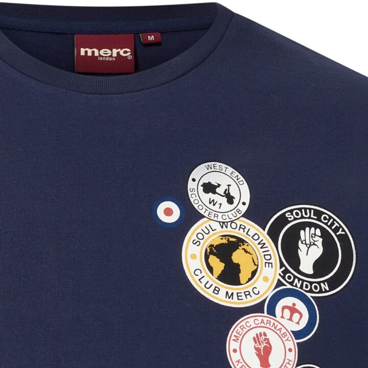 Merc London Naunton T-Shirt Navy